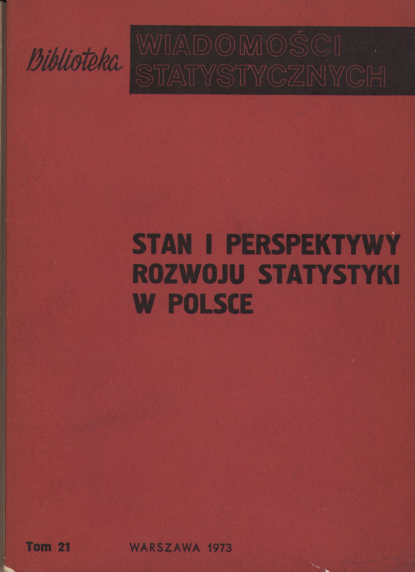 Okładka monografi - Stan i perspektywy rozwoju statystyki w Polsce