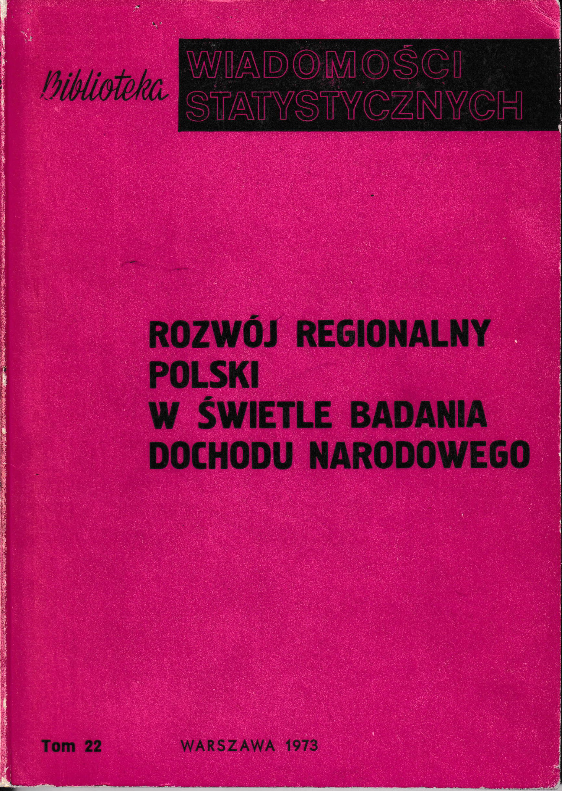 Okładka monografi - Rozwój regionalny Polski w świetle badania dochodu narodowego