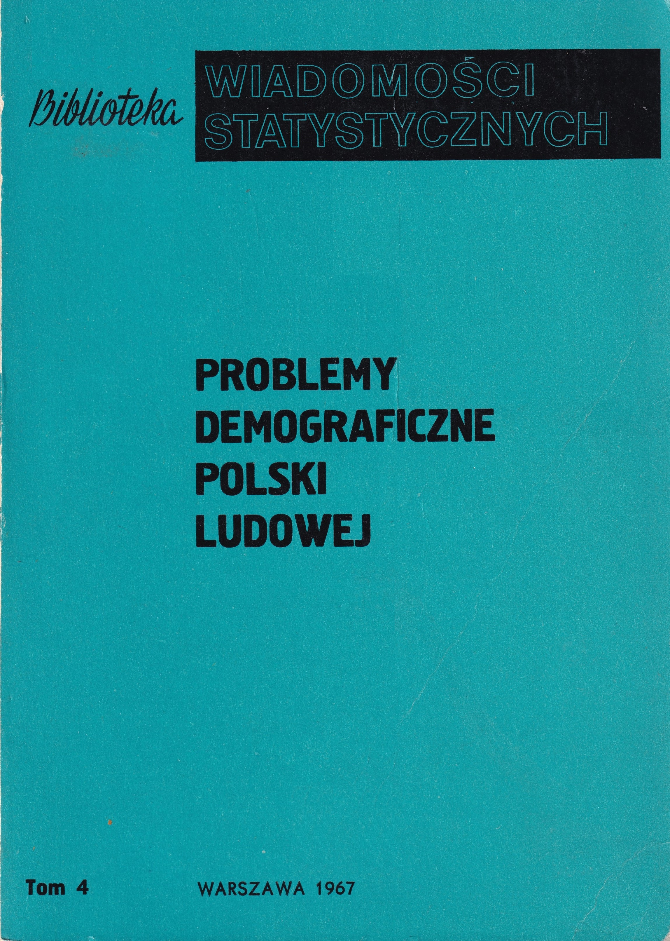 Okładka monografi - Problemy demograficzne Polski Ludowej