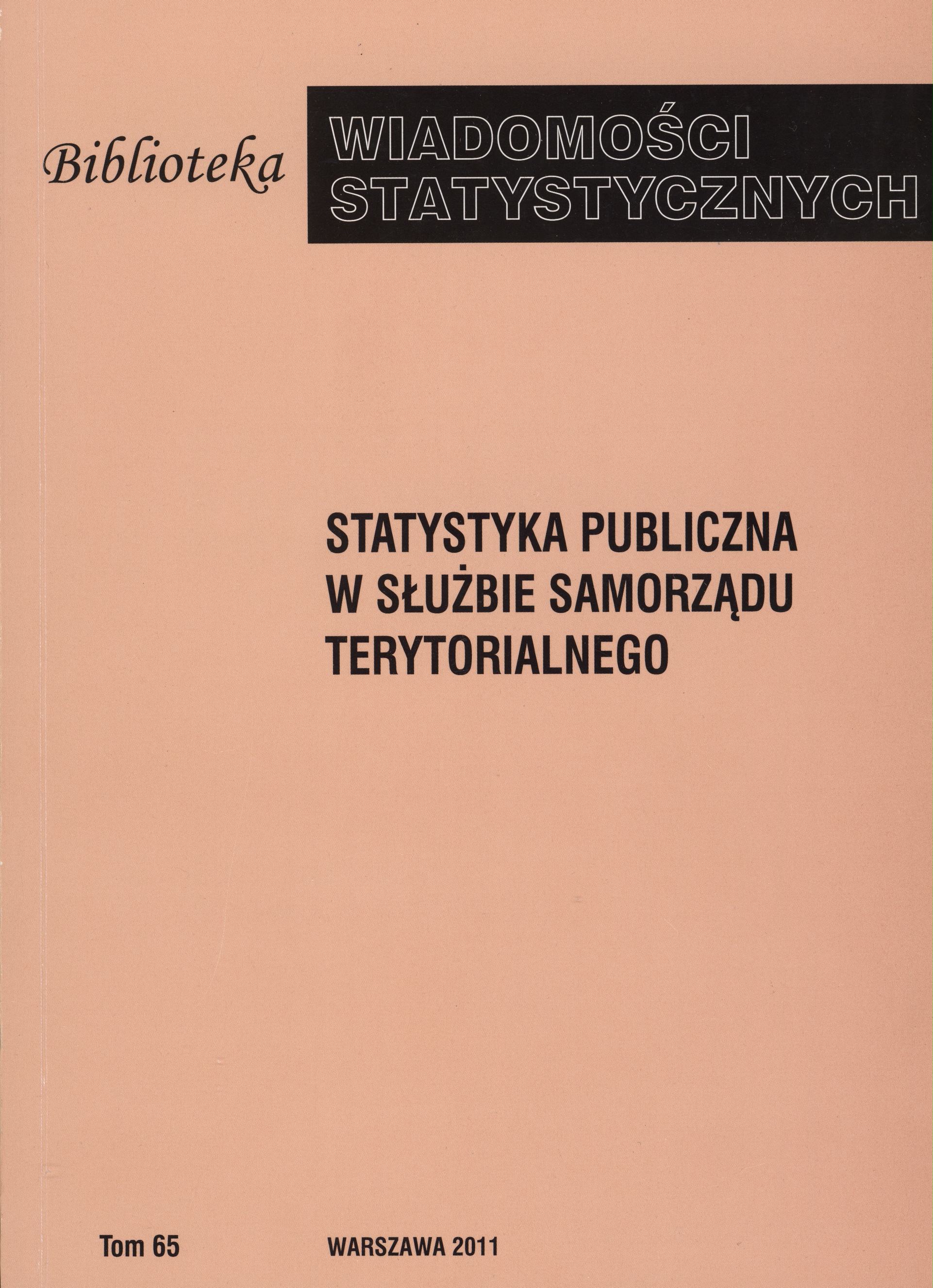 Okładka monografi - Statystyka publiczna w służbie samorządu terytorialnego